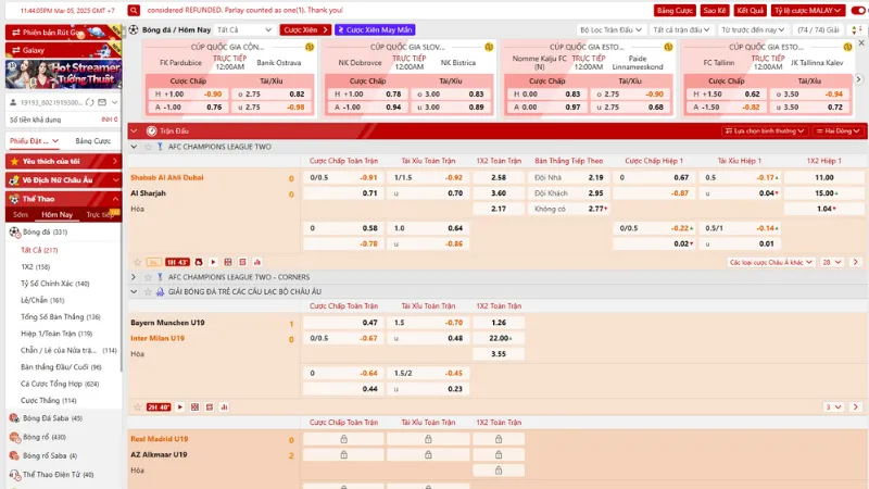Các bộ môn cá cược thể thao 88VN siêu chất