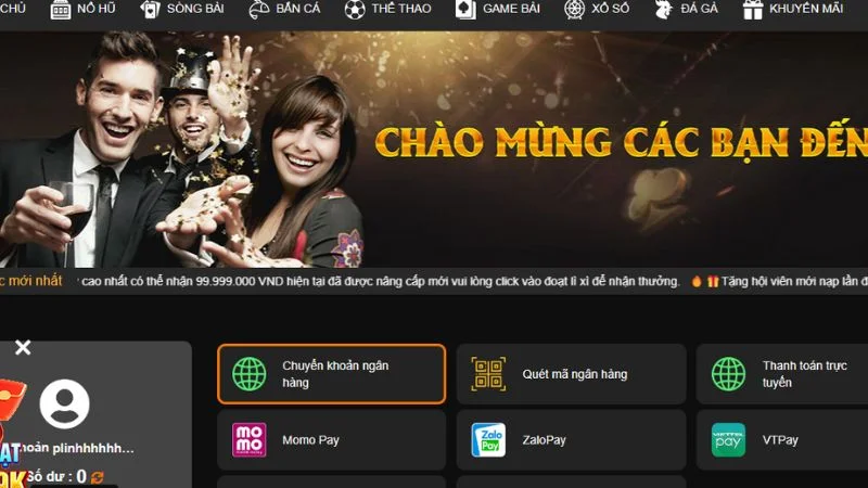 Nạp tiền 88VN nhanh gọn với ngân hàng